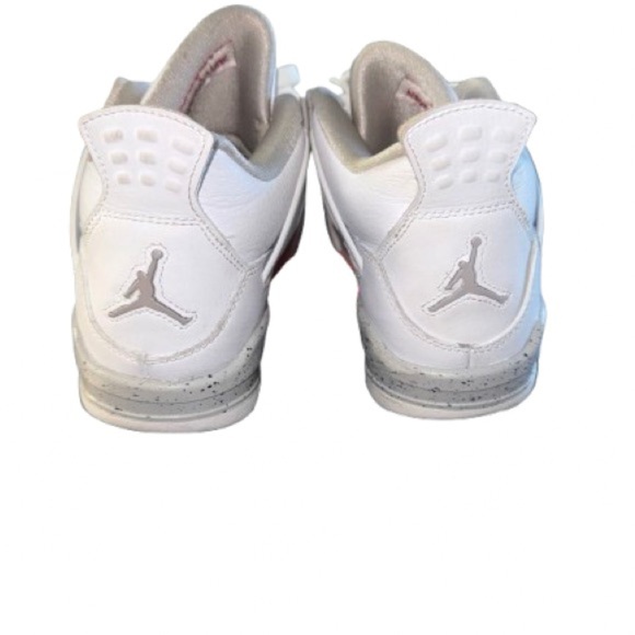 Jordan Kids White and Gray cement 4s Sneakers - Picture 4 of 6